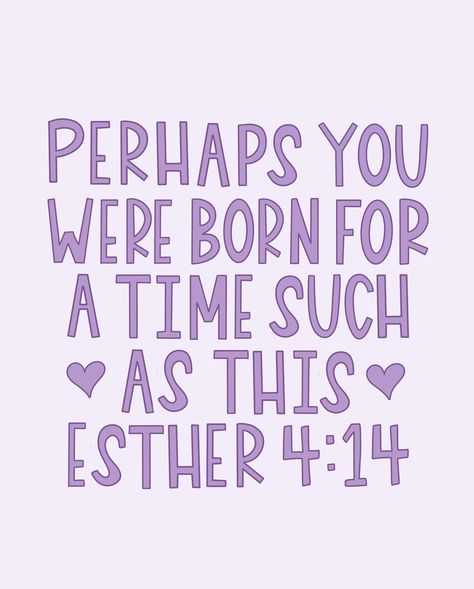 the book of Esther tells the story of Esther - a Jewish queen of Persia who is known for saving the Jewish people from an evil plot to kill them. You can read her beautiful story in the book of Esther! ”Mordecai sent this reply to Esther: “Don’t think for a moment that because you’re in the palace you will escape when all other Jews are killed. If you keep quiet at a time like this, deliverance and relief for the Jews will arise from some other place, but you and your relatives will die. Who... Book Of Esther Quotes, Be An Esther Quote, Such A Time As This Esther, Esther Movie, Queen Esther Bible Story, Esther Bible Study, Esther 4:14 Quote, The Book Of Esther, Story Of Esther