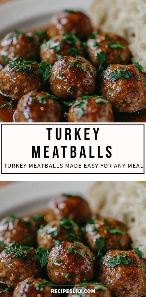 I love how easy and flavorful these turkey meatballs are! Perfectly juicy and packed with herbs, they make a fantastic addition to pasta, sandwiches, or even on their own. Give this simple recipe a try for your next family dinner! Chicken Or Turkey Meatballs, Turkey Meatball Sandwich, Ground Turkey Meatball Recipes, Turkey Meatball Recipes, Ground Turkey Recipes For Dinner, Frozen Turkey Meatballs, Healthy Turkey Meatballs, Meatball Sandwich Recipes, Meatballs Healthy