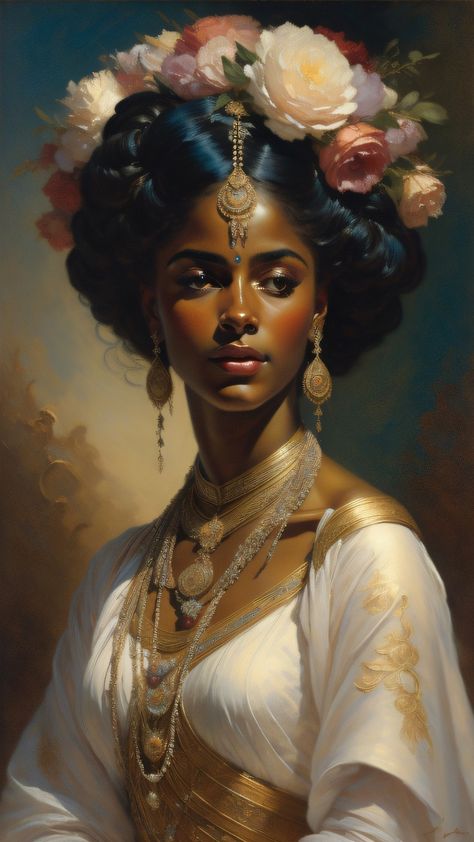 Rennaissance Art Black Women, Black Baroque Art, Black Women Art Goddesses, Afrocentric Art Goddesses, Black Royalty Aesthetic, May Aesthetic, Black Lockscreen, May Wallpaper, Wallpaper For Phone