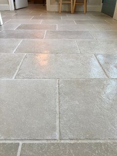 Limestone Flooring Kitchen, Porceline Tile, Limestone Bathroom Floor, French Limestone Floor, Plain English Kitchen, Limestone Floor Tiles, Stone Tile Flooring, Paver Tiles, Time Poster