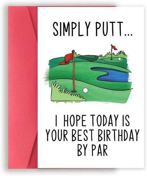 Amazon.com : YiKaLus Funny Golf Birthday Card for Men, Snoopy Sports Bday Gifts for Dad Uncle Husband Brother, I Hope Today Is Your Best Birthday By Par : Office Products Bday Gifts For Dad, Uncle Birthday Card, Happy Birthday Golf, Birthday Card For Men, Golf Birthday Cards, Card For Men, Personalized Golf Gifts, Birthday Brother, Golf Cards