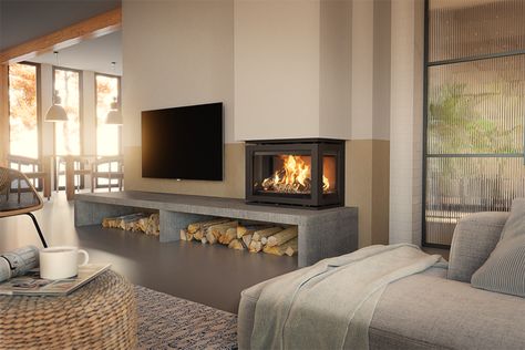 DRU - Woodburning fires - Built-in and insert models. Electric Stove Fire, Double Sided Stove, Wall Mounted Electric Fires, Boiler Stoves, Fireplace Suites, Fireplace Beam, Wood Fuel, Wood Insert, Multi Fuel Stove