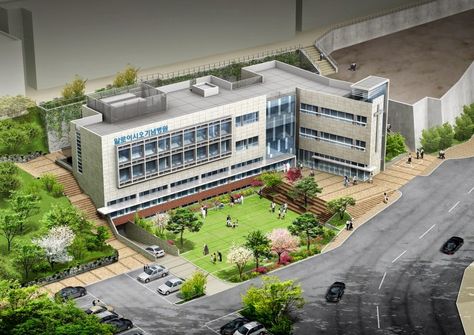 Alosio Hospital Small Hospital, Small Hospital Design Architecture, Hospital Exterior Design, Hospital Design Architecture Exterior, Hospital Project Architecture, Hospital Site Plan Design, Hospital Master Plan Design, Hospital Building Architecture, Hospital Design Architecture