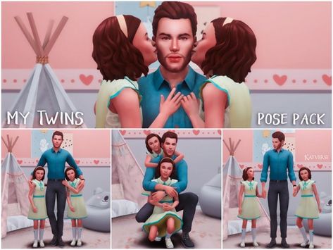 The Sims Resource: My Twins Pose Pack I by KatVerseCC • Sims 4 Downloads Twins Pose, Twins Posing, Sims 4 Couple Poses, Toddler Poses, Sims 4 Tsr, Die Sims 4, Sims 4 Traits, Sims 4 Family, The Sims 4 Pc