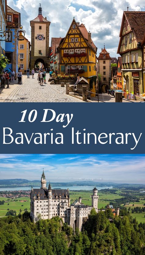 10 days in Bavaria, Germany Itinerary. Where to go, where to stay, best things to do: Neuschwanstein, Zugspitze, Munich, Romantic Road, Garmisch, and day trips to Austria and Liechtenstein. Germany Itinerary, Germany Vacation, Romantic Road, Visit Germany, Neuschwanstein Castle, Voyage Europe, Europe Vacation, European Vacation, Destination Voyage