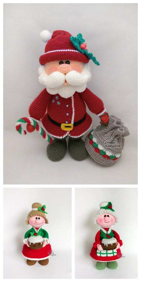 Amigurumi Santa Claus Free Pattern – Free Amigurumi Crochet Crocheted Santa, Amigurumi Santa Claus, Xmas Crochet, Amigurumi Santa, Christmas Crochet Patterns Free, Amigurumi Christmas, Crochet Santa, Santa Patterns, Crochet Xmas