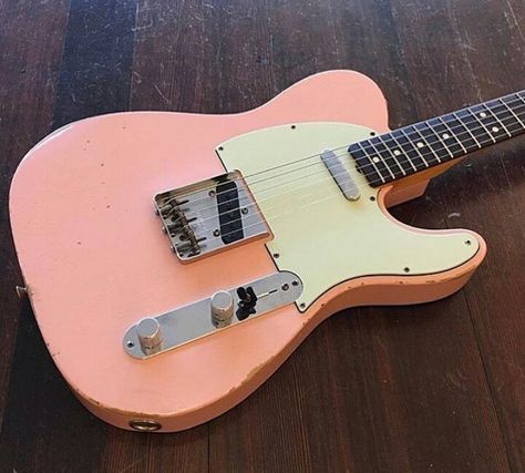 Shell Pink Telecaster Pink Telecaster, Vintage Telecaster, Pink Guitar, Fender Electric Guitar, Guitar Obsession, Telecaster Guitar, Shell Pink, Vintage Guitar, Karl Marx