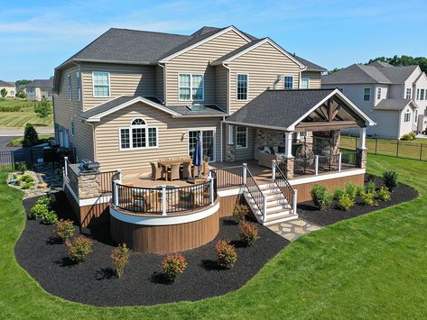 Deck Addition, Stone Porches, Covered Patio Design, House Porch, Patio Deck Designs, Deck Porch, Flagstone Patio, Deck Designs Backyard, Deck Designs