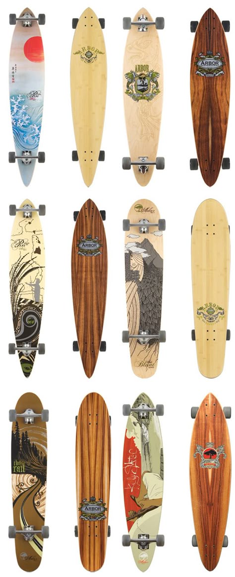 Types Of Skateboards, Arbor Skateboards, Penny Boards, Long Skate, Long Boarding, Board Skateboard, Longboard Design, Long Boards, Skate Boards