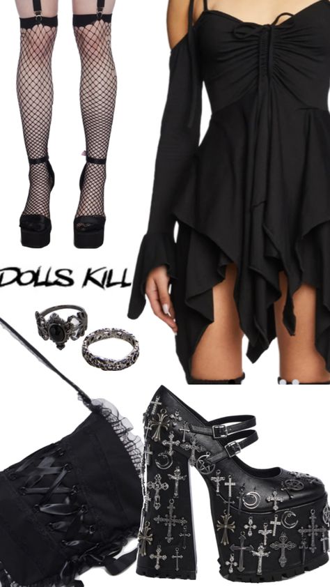 Dollskill goth outfit Dollskill Outfits, Goth Outfit, Goth Outfits, Quick Saves