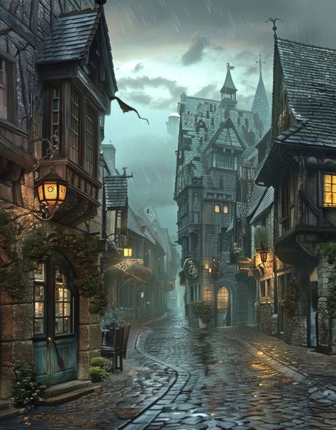 Mysterious cobblestone alley with many twists and hidden alcoves just waiting to be explored. Enshrouded Build, Steampunk Building, Gothic Setting, Victorian Castle, Victorian Theme, Fantasy Inspo, Castle Exterior, Wattpad Background, Dnd World Map