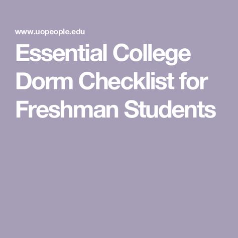 Essential College Dorm Checklist for Freshman Students College Move In Checklist, Desk Checklist, College Supply List, Move In Checklist, College Survival Kit, College Dorm Checklist, Dorm Checklist, College Checklist, College Supplies