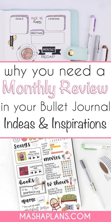 Monthly Check In, Monthly Review Bullet Journal, Bullet Journal Review, Bujo Monthly Spread, Being More Productive, Bullet Journal Pages, How To Bullet Journal, Better Organization, Bullet Journal Month