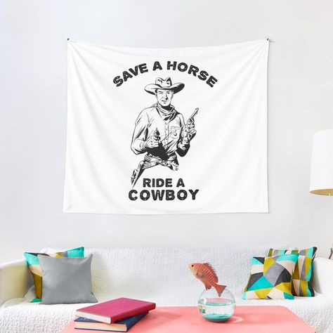 Cowboy Tapestry, Ride A Cowboy, All About Horses, Horse Riding, A Horse, Cowboy, Horses, Tapestry, Home Decor Decals