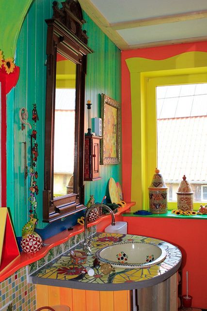 Mexican Bathroom, Mexican Interiors, Bohemian Bathroom, Modern Interior Decor, Deco Retro, Deco Boheme, Boho Bathroom, Bohol, Boho Dekor