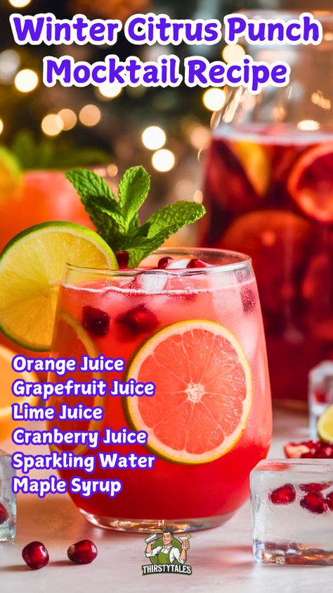 Holiday Punches Non Alcoholic, Punch Recipes Non Alcoholic Christmas, Non Alcohol Punch, Fun Holiday Drinks Non Alcoholic, Holiday Beverages Nonalcoholic, Christmas Punch Non Alcoholic, Winter Party Drinks Nonalcoholic, Christmas Fruit Punch, Cranberry Orange Drink Non Alcoholic