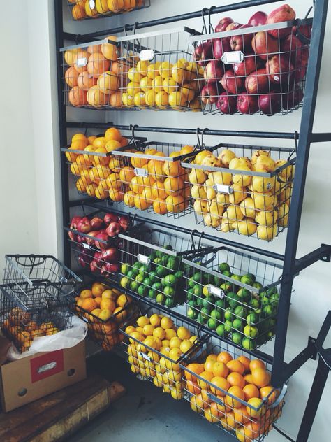 Homestead Fridge, Canning Kitchen Design, Homesteaders Pantry, Vegetable Shop Design Ideas, Mini Market Design Interior, Canning Organization, Homestead Kitchen Design, Produce Shelves, Alchemy Kitchen