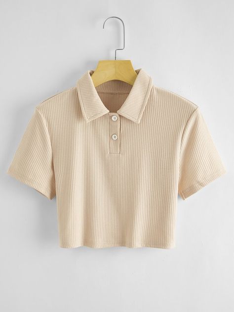 Crop Polo Shirt, Cropped Polo Shirt, Korean Girl Fashion, Really Cute Outfits, Girls Fashion Clothes, Florence Italy, Mode Inspiration, Teen Fashion Outfits, Looks Vintage