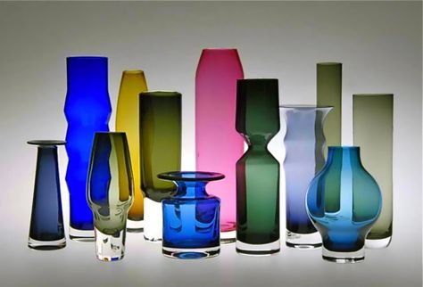 MID-CENTURY MODERN DESIGN — Hans Theo Baumann Glassware, 1950s/60s Glassware Design, Mid Modern, Vintage Art Glass, German Design, Glass Vases, Vintage Vases, Design Museum, Glass Ceramic, Mid Century Modern Design