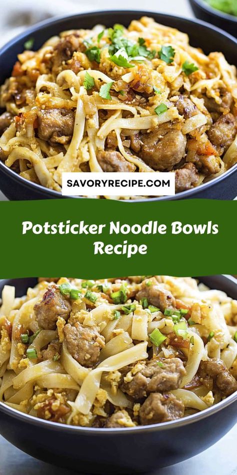 Looking for an easy yet delicious way to switch up your dinner plans? These Potsticker Noodle Bowls are a light dinner idea that brings vibrant flavors to your table. Save this recipe now, and delight in a satisfying meal that’s perfect for any night of the week! Pot Sticker Noodle Bowl, Beef Potstickers, Quick Light Dinner, Light Dinner Ideas, Creative Dinner, Potstickers Recipe, Noodle Bowls Recipes, Savory Recipe, Dinner Games