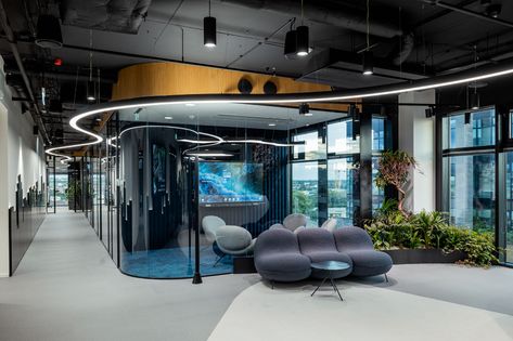 Lounge Glazed Partition, Contemporary Office Design, Partition Walls, Corporate Office Design, Smart Office, Acoustic Panel, Office Space Design, Skyscraper Architecture, Corporate Interiors