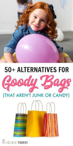 50 Alternatives for goody bags that aren't candy plastic toys or junk. Alternatives for kid's birthday party goody bags that won't gettossedin the trash. #kidsbirthdayparty #kidsbirthday #goodybags #alternativesforgoodybag #nojunkgoodybag Candies For Birthday Party, Bday Party Gift Bag Ideas, What To Put In Goodie Bags For Kids, 1st Birthday Gift Bags Goodies, Ideas For Goodie Bags, Kids Gift Bags Birthday Party Favors, Useful Birthday Party Favors, Great 8 Birthday Party, Party Bag Ideas For 1st Birthday