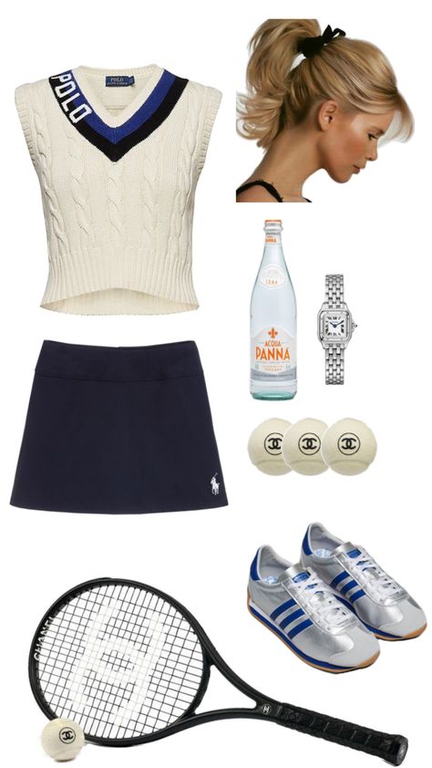 Country Club Dress, Gossip Girl Outfits, Tennis Outfit Women, Tennis Outfit, Outfit Collage, Casual Preppy Outfits, 1990s Fashion, Athleisure Wear, Themed Outfits