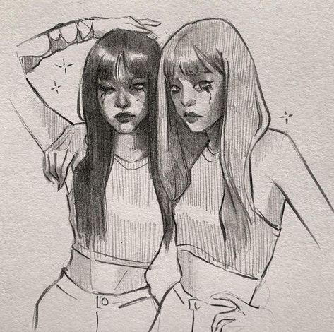 Cause i can break my heart my self performance sketch yeji and ryujin from itzy Ryujin Drawing, Yeji And Ryujin, Human Drawing, Itzy Yeji, Kpop Drawings, Illustration Watercolor, Pretty Drawings, Easy Drawings Sketches, My Self