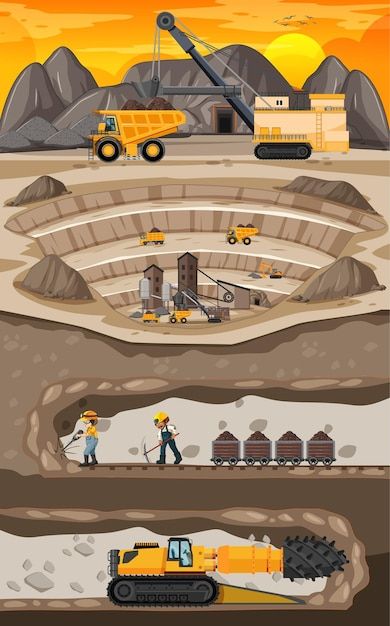 Underground Illustration, Plant Cartoon, Vector Landscape, Henna Drawings, Mountain Drawing, Area Models, Mining Equipment, Black Background Images, Australian Animals