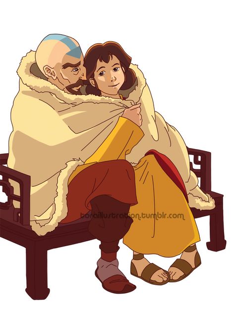 Tenzin & Pema (Legend of Korra) // Art by Tora Stark // torakoneko@gmail.com // toraillustration.tumblr.com // tigressinger.deviantart.com // Tenzin And Pema, Tenzin And Lin, Legend Of Korra Art, Uncle Iroh And Lu Ten, Korra Art, Tonraq The Legend Of Korra, Toph And Sokka Pregnant, Character Ships, Avatar Series