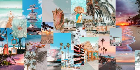 Beach Aesthetic Wallpaper Collage Laptop, Beach Collage Desktop Wallpaper, Aesthetic Wallpaper Ipad Horizontal Summer, Beachy Collage Wallpaper Laptop, Beach Macbook Wallpaper Aesthetic Hd, Laptop Wallpaper Desktop Wallpapers Astetic, Summer Beach Wallpaper Laptop, Preppy Beach Wallpaper Laptop, Beach Collage Laptop Wallpaper