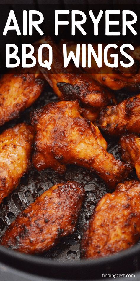 Air Fryer Bbq Chicken, Bbq Wings Recipe, Air Fryer Recipes Chicken Wings, Bbq Chicken Wings Recipe, Barbecue Chicken Wings, Air Fry Chicken Wings, Air Fryer Wings, Bbq Chicken Wings, Bbq Wings