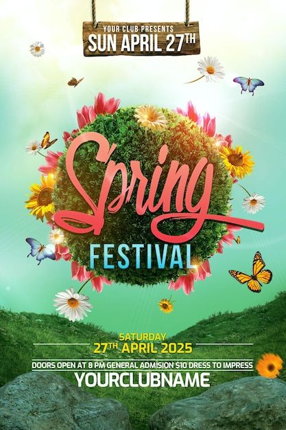 Garden Party Poster, Garden Poster Design, Flower Ads, Spring Social Media, Garden Party Design, Primavera Festival, Gardening Poster, Spring Poster, Fest Ideas