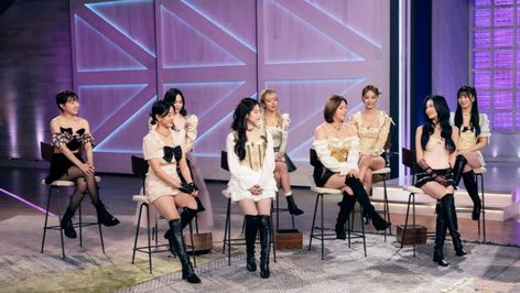 Twice Embraces Romantic Style in Boho-inspired Corset Dresses on ‘The Kelly Clarkson Show’ – WWD South Korean Girl, Moonlight Sunrise, Channel Outfits, Kelly Clarkson Show, Billboard Women In Music, Corset Dresses, Sheer Black Tights, Duchess Of York, New Story