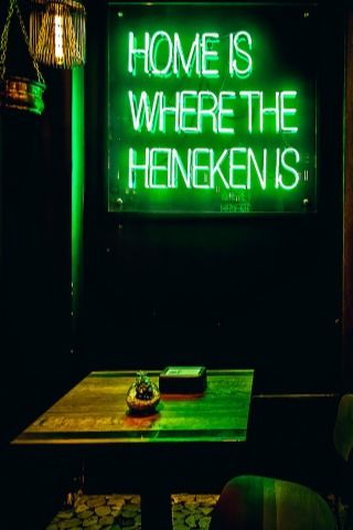 Green neon sign of Heineken Heineken Experience Amsterdam, Heineken Experience, Heineken Beer, Vision Board Goals, Red Light District, Vision Boards, Coffee Shops, Red Light, Netherlands