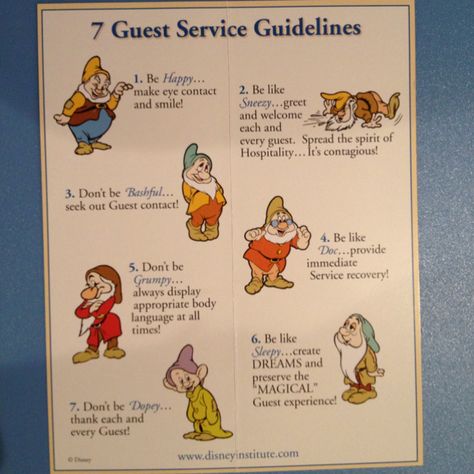 Guest Services Guidelines Old School Disney, Customer Service Excellence, Disney Lessons, Good Customer Service Skills, Guest Service, Leadership Advice, Customer Service Training, Lesson Plan Book, Customer Service Quotes