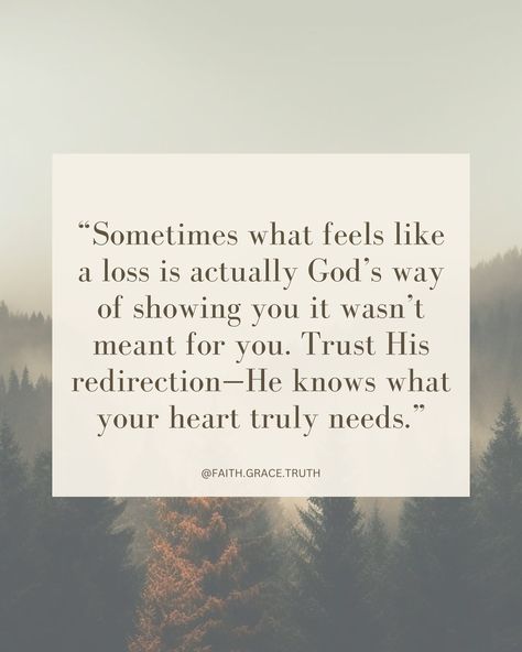 Have you ever prayed for something… only to realize later it wasn’t what you truly needed? 🤔 Sometimes, it takes a loss for us to learn that what we thought we wanted wasn’t part of God’s plan. What you “had” wasn’t His best for you, and He’s using the pain to redirect you to something greater. 🌿 ⁣ Trust that every closed door and every ‘no’ is God’s protection. When we surrender our desires to Him, He leads us toward what aligns with His purpose for our lives. Keep seeking Him, and watch h... God Makes A Way, I Am The God, Relationship With Myself, Jesus Kingdom, Character Motivation, Men Of God, The Lord Is My Strength, Comforting Bible Verses, Christian Affirmations