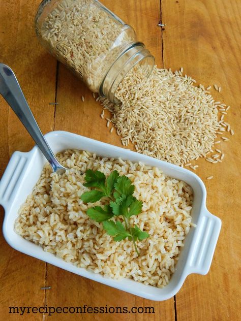 Oven Baked Brown Rice Brown Rice Dishes, Oven Rice, Baked Brown Rice, Brown Rice Recipes, Love Hate Relationship, The Fountain, Rice Dishes, Protein Foods, Brown Rice