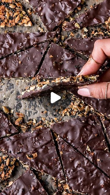 Chocolate Seed Bars, Seed And Nut Chocolate Bark, Chocolate Nut Bark, Pecan Bark Recipe, Salted Nuts, Raw Pumpkin Seeds, Plant Based Cookbook, Chocolate Crinkle Cookies, Chocolate Crunch