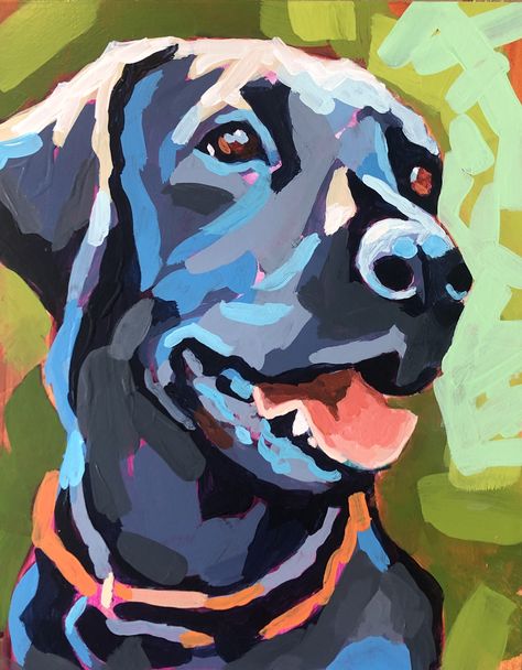 Puppy Acrylic Painting, Dog Abstract Painting, Labrador Painting, Dog Pencil Drawing, Oil Pastels Painting, Dog Portraits Art, 8th Grade Art, Pug Art, Animal Portraits Art