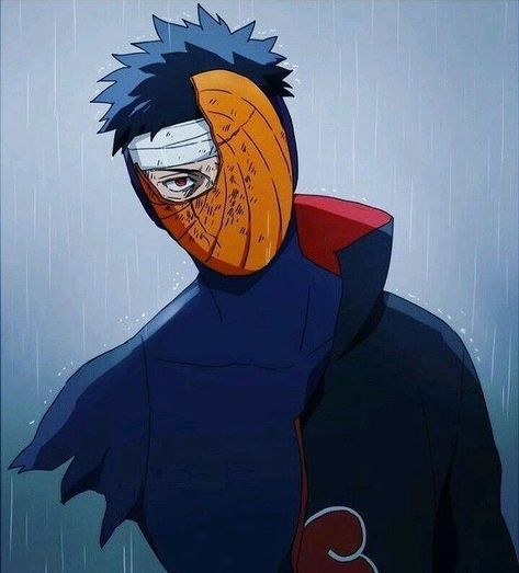 Obito Broken Mask, Obito Pfp, Obito Mask, Kid Naruto, Naruto Team 7, Tobi Obito, Uchiha Obito, Mask Drawing, Naruto Teams