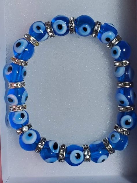 Blue Evil Eye Bracelet, Evil Eye Art, Bad Intentions, Beaded Bracelets Tutorial, Red Turquoise, Bad Luck, Blue Evil Eye, Eye Bracelet, Evil Eye Charm