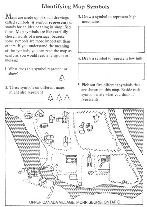 Map Skills Worksheets, Geography Activities, Map Symbols, 4th Grade Social Studies, Map Skills, Social Studies Worksheets, St Giles, United States History, Teacher Things