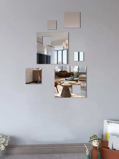 Cloud Room, Square Mirrors, Small Mirror, Mirror Surface, Square Mirror, Small Mirrors, Home Room Design, Wall Sticker, House Rooms