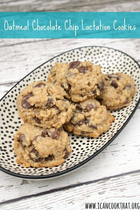 Chocolate Chip Lactation Cookies, Lactation Cookie Recipe, Breastfeeding Cookies, Lactation Cookie, Lactation Cookies Recipe, Breastfeeding Snacks, Breastfeeding Foods, Lactation Recipes, Oatmeal Chocolate Chip