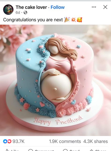 Pregnant Birthday Cake, Parents To Be Cake, Pregnancy Cake Ideas, Mom To Be Cake Design, Cake Design For Mom, Mommy To Be Cake, Baby Shower Cake Ideas Unique, Mom To Be Cake, Pregnancy Cake