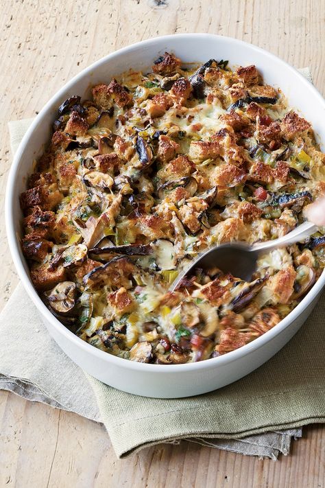 Leek Bread Pudding, Leek Bread, Thanksgiving Menu Recipes, Mushroom Leek, Best Ina Garten Recipes, Smashed Sweet Potatoes, Barefoot Contessa Recipes, Ina Garten Recipes, Barefoot Contessa