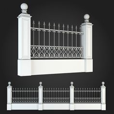 Exterior Fence, Boundry Wall, Fence House, Fence And Gate, Interior Render, Fence Wall Design, Compound Wall Design, Taman Air, Gate Wall Design