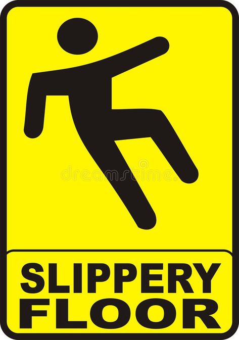 Slippery Floor Sign. Sign with yellow background indicating a slippery wet floor , #Ad, #Sign, #yellow, #Slippery, #Floor, #background #ad Floor Illustration, Floor Background, Wet Floor Signs, Slippery Floor, Map Skills, Wet Floor, Yellow Background, Sign Poster, Stock Images Free