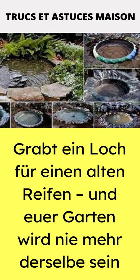 Grabt ein Loch für einen alten Reifen – und euer Garten wird nie mehr derselbe sein Stepping Stones, Outdoor Decor, Stone, Quick Saves, Pins